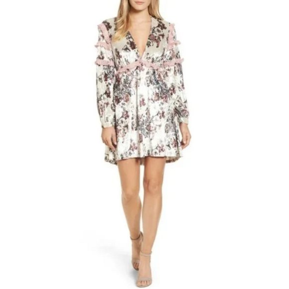 Anthropologie Dresses & Skirts - NWT KAS NY Melisa Floral Velvet & Lace Shift Dress Size Large